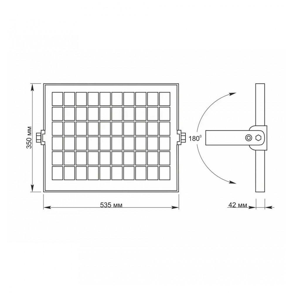 LED Ηλιακός Αυτόνομος Προβολέας Αλουμινίου Με Controller 100W IP65 VIDEX