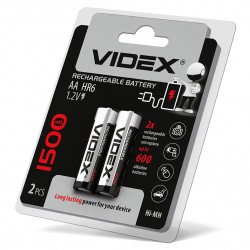 VIDEX ΜΠΑΤΑΡΙΕΣ ΕΠΑΝΑΦΟΡΤΙΖΟΜΕΝΕΣ ΑΑ 1500 mAh BLISTER 2 TMX