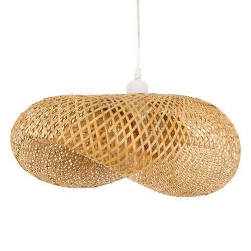 Vintage Κρεμαστό Φωτιστικό Οροφής Μονόφωτο Μπεζ Ξύλινο Bamboo Μ65 x Π46 x Y30cm MEXICO