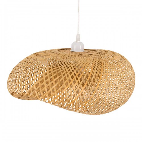 Vintage Κρεμαστό Φωτιστικό Οροφής Μονόφωτο Μπεζ Ξύλινο Bamboo Μ65 x Π46 x Y30cm MEXICO