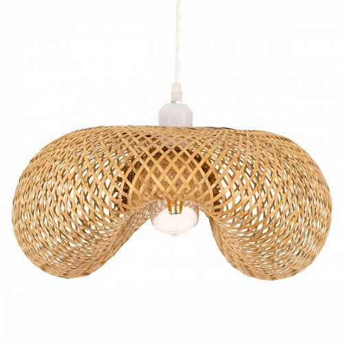 Vintage Κρεμαστό Φωτιστικό Οροφής Μονόφωτο Μπεζ Ξύλινο Bamboo Μ65 x Π46 x Y30cm MEXICO