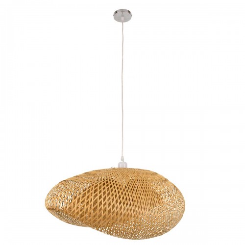 Vintage Κρεμαστό Φωτιστικό Οροφής Μονόφωτο Μπεζ Ξύλινο Bamboo Μ85 x Π55 x Y36cm MEXICO