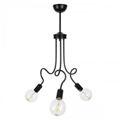 Μοντέρνο Φωτιστικό Οροφής Τρίφωτο Μαύρο Μεταλλικό Πλέγμα Φ42 x Y60cm ASPECT