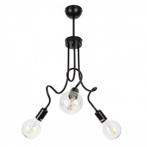 Μοντέρνο Φωτιστικό Οροφής Τρίφωτο Μαύρο Μεταλλικό Πλέγμα Φ42 x Y60cm ASPECT