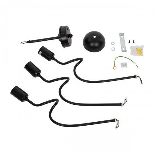 Μοντέρνο Φωτιστικό Οροφής Τρίφωτο Μαύρο Μεταλλικό Πλέγμα Φ42 x Y60cm ASPECT