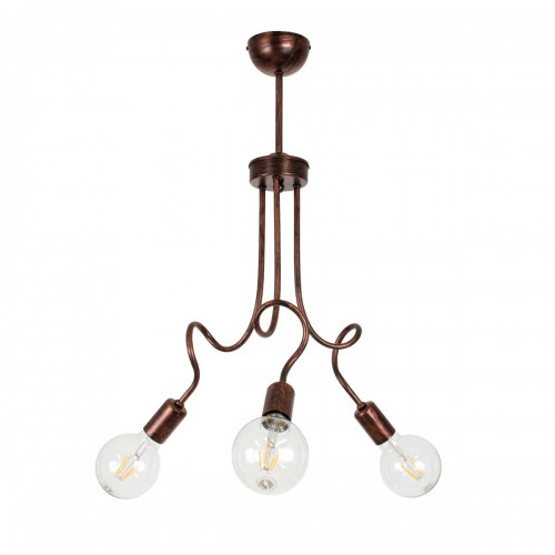 Μοντέρνο Φωτιστικό Οροφής Τρίφωτο Χάλκινο Μεταλλικό Πλέγμα Φ42 x Y60cm ASPECT