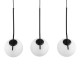 Μοντέρνο Κρεμαστό Φωτιστικό Οροφής Τρίφωτο 3 x E27 Μαύρο - Λευκό Μεταλλικό Μπάλα Μ74 x Π25 x Υ50cm