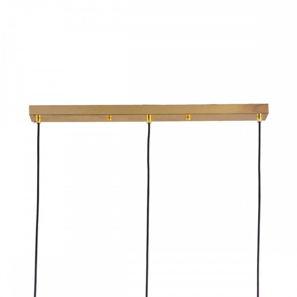 Μοντέρνο Κρεμαστό Φωτιστικό Οροφής Τρίφωτο 3 x E27 Χρυσό - Λευκό Μεταλλικό Μπάλα Μ74 x Π25 x Υ50cm