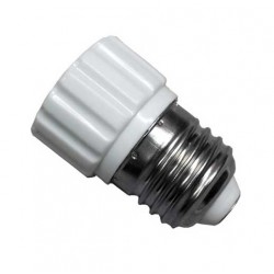 Πλαστικός Αντάπτορας από E27 σε GU10 GloboStar