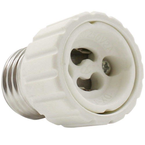 Πλαστικός Αντάπτορας από E27 σε GU10 GloboStar