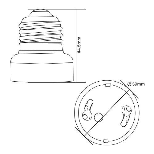 Πλαστικός Αντάπτορας από E27 σε GU10 GloboStar