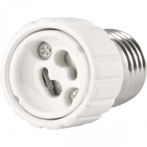 Πλαστικός Αντάπτορας από E27 σε GU10 GloboStar