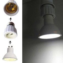 Πλαστικός Αντάπτορας από E27 σε GU10 GloboStar