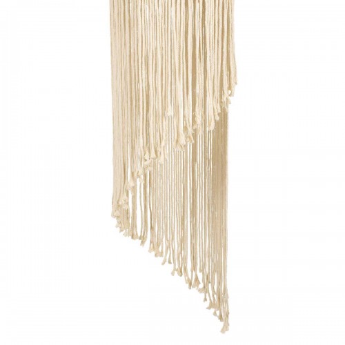 Καπέλο Φωτιστικού Boho - Μακραμέ Πλεκτό Χειροποίητο Μπεζ Υφασμάτινο με Σχοινί Φ30 x Υ120cm TUNISIA