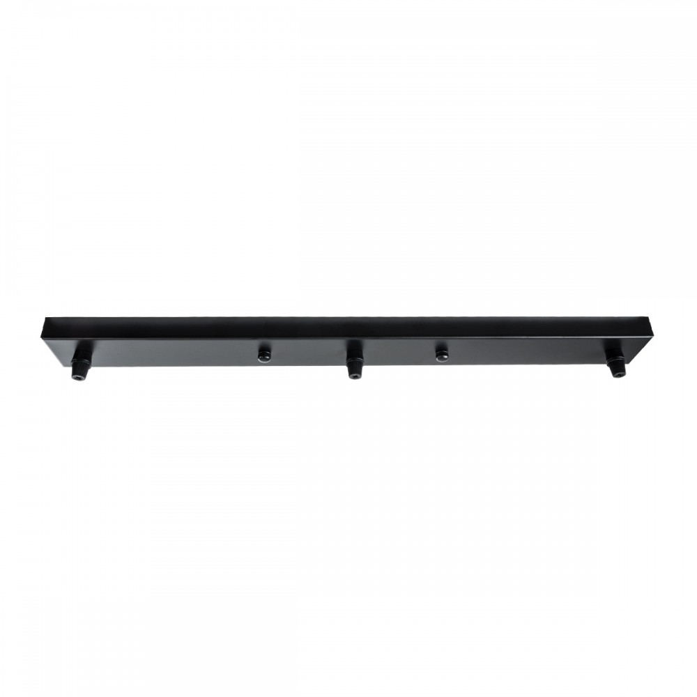 Ροζέτα Φωτιστικού Μαύρη Ορθογώνια με 3 Τρύπες Μ50 x Π5 x Υ2cm