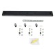 Ροζέτα Φωτιστικού Μαύρη Ορθογώνια με 3 Τρύπες Μ50 x Π5 x Υ2cm