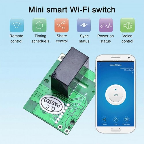 SONOFF RE5V1C-R2 - Wi-Fi Smart Switch 5V Inching/Selflock Relay Module