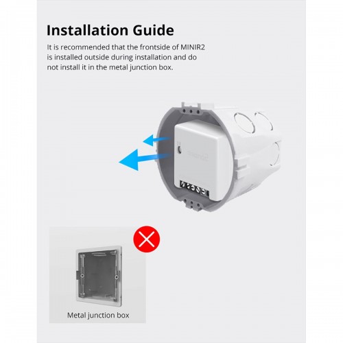 SONOFF MINIR2 - Wi-Fi Smart Switch Two Way Dual Relay (Upgraded) - 2 Output Channel