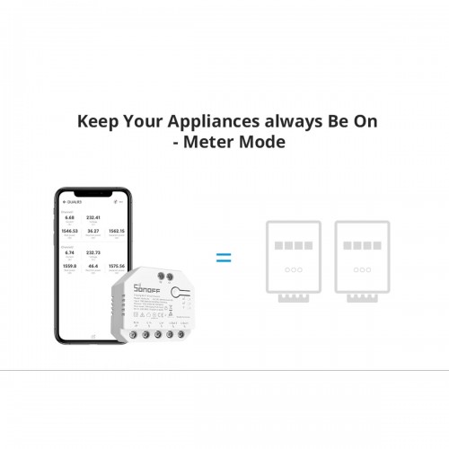 SONOFF DUALR3 - Wi-Fi Smart Switch Two Way Dual Relay & Power Measuring - 2 Output Channel