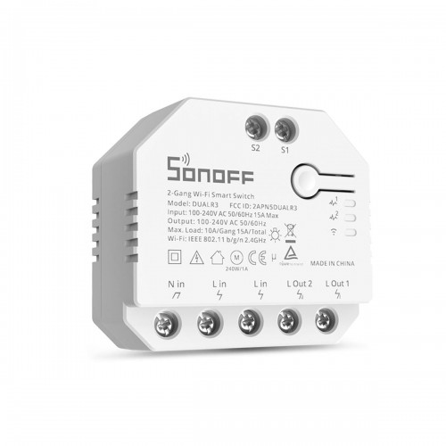 SONOFF DUALR3 - Wi-Fi Smart Switch Two Way Dual Relay & Power Measuring - 2 Output Channel