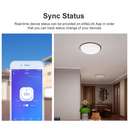 SONOFF TH16-R2 - Wi-Fi Smart Switch Temperature & Humidity Monitoring 15A