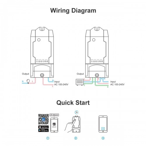 SONOFF TH16-R2 - Wi-Fi Smart Switch Temperature & Humidity Monitoring 15A