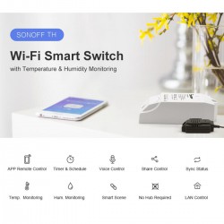 SONOFF TH10-R2 - Wi-Fi Smart Switch Temperature & Humidity Monitoring 10A