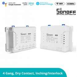 SONOFF 4CHR3 - Wi-Fi Smart Switch DIY Four Way 4 Gang & RF Control - 4 Output Channel