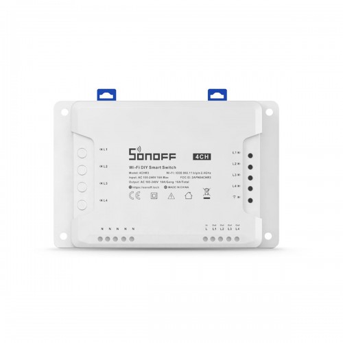 SONOFF 4CHR3 - Wi-Fi Smart Switch DIY Four Way 4 Gang & RF Control - 4 Output Channel