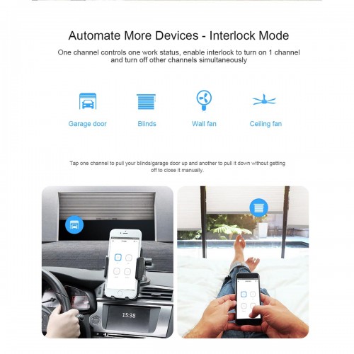 SONOFF 4CHPROR3 - Wi-Fi Smart Switch DIY Four Way 4 Gang & RF Control - 4 Output Channel