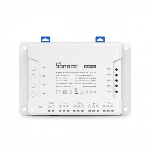 SONOFF 4CHPROR3 - Wi-Fi Smart Switch DIY Four Way 4 Gang & RF Control - 4 Output Channel