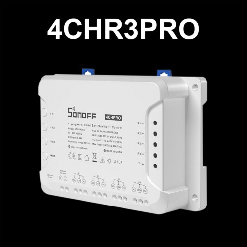 SONOFF 4CHPROR3 - Wi-Fi Smart Switch DIY Four Way 4 Gang & RF Control - 4 Output Channel