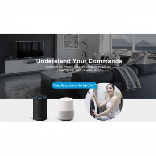 SONOFF iFan03-R2 - Wi-Fi Smart Switch Ceiling Fan & Light Controller