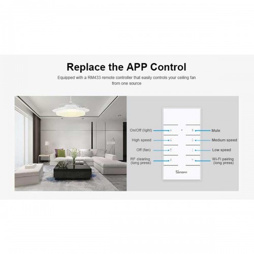 SONOFF iFan03-R2 - Wi-Fi Smart Switch Ceiling Fan & Light Controller