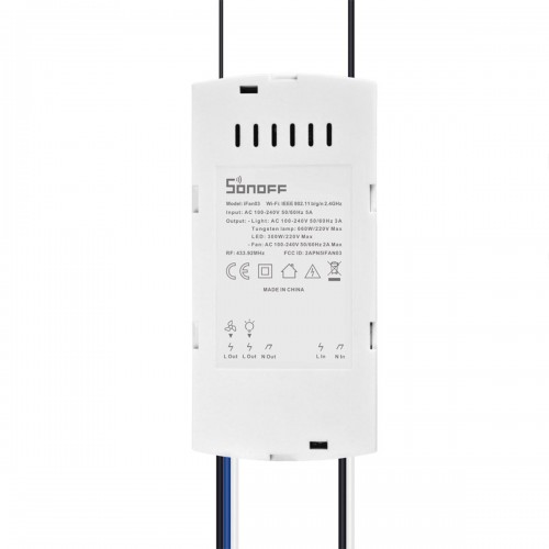 SONOFF iFan03-R2 - Wi-Fi Smart Switch Ceiling Fan & Light Controller