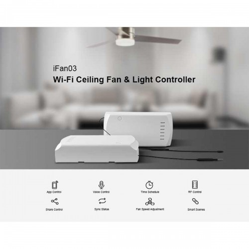 SONOFF iFan03-R2 - Wi-Fi Smart Switch Ceiling Fan & Light Controller