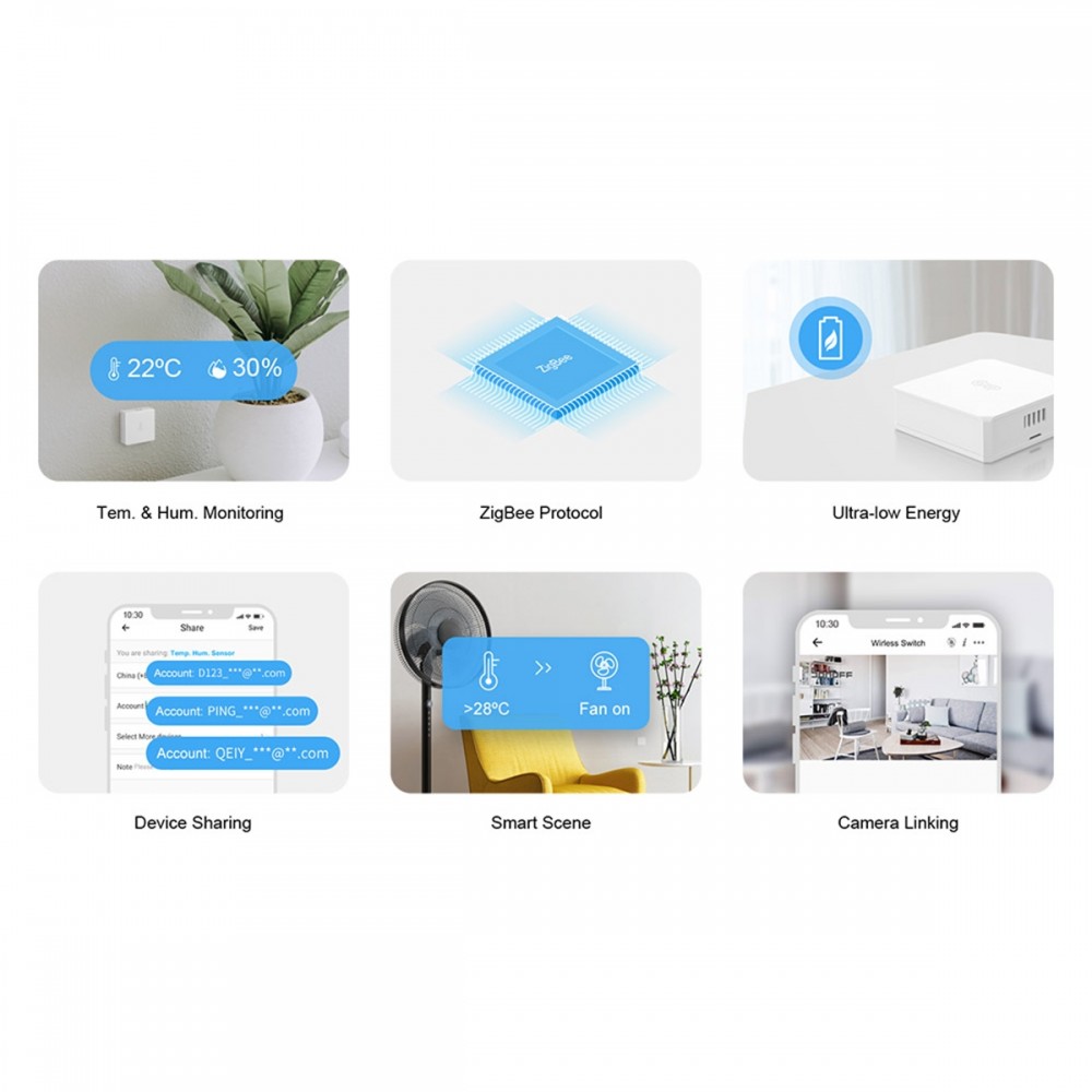 SONOFF SNZB-02-R3 – Zigbee Wireless Temperature & Humidity Sensor Real Time Monitoring
