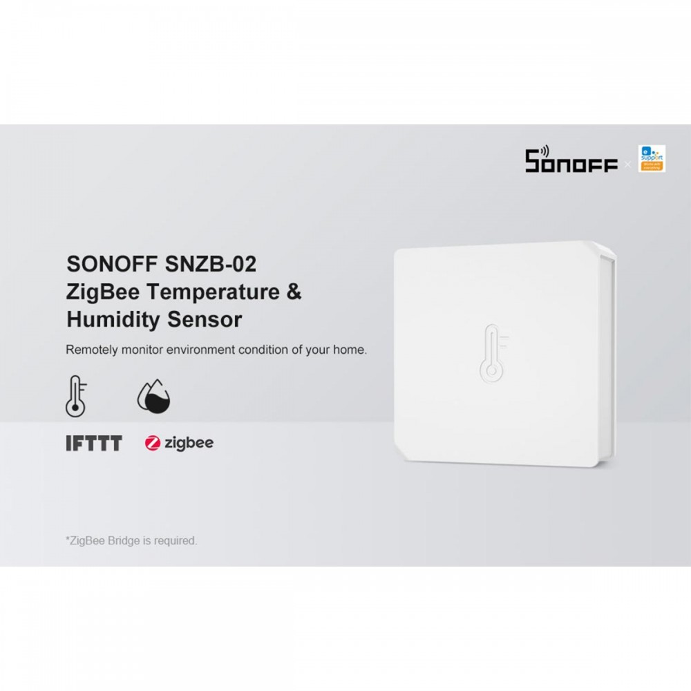 SONOFF SNZB-02-R3 – Zigbee Wireless Temperature & Humidity Sensor Real Time Monitoring