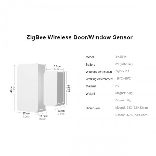 SONOFF SNZB-04-R3 – Zigbee Wireless Door/Window Security Sensor