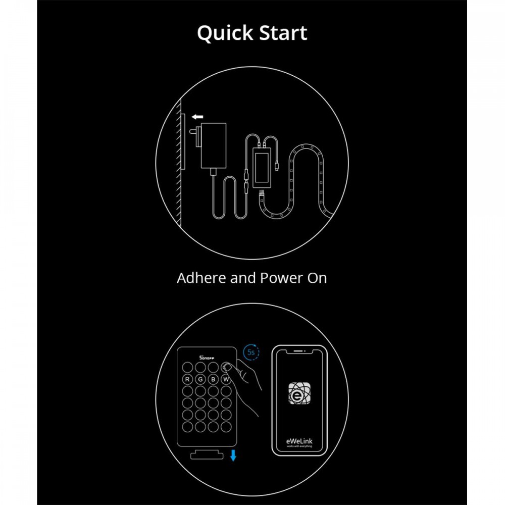 SONOFF L2 - Wi-Fi Smart RGB LED Light Strip Waterpoof IP65 - SET 5M