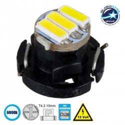 Λάμπα Αυτοκινήτου T4.2 3rd Generation Can-Bus LED 3 SMD 4014 0.6W 120lm 120° DC 12V IP20 - GloboStar