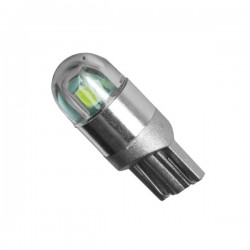 Λαμπτήρας LED T10 12v με 2 SMD 3030 Ψυχρό Λευκό 6000k GloboStar