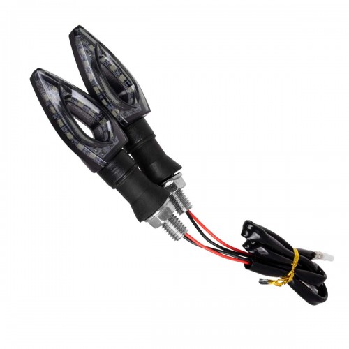 GloboStar ΣΕΤ 2 x Φλάς Μοτοσυκλέτας Universal Arrow LED SMD 5050 5W DC 12V Πορτοκαλί Αδιάβροχα IP65