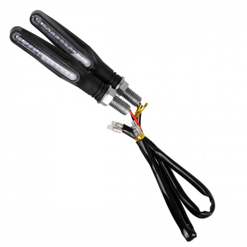 GloboStar ΣΕΤ 2 x Φλάς Μοτοσυκλέτας Universal Line LED SMD 5050 5W DC 12V Πορτοκαλί Αδιάβροχα IP65