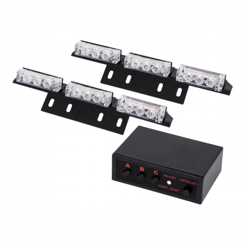 PRO Series ΣΕΤ 2 x Μπάρες Σήμανσης Οχήματος Οδικής Βοήθείας για Αυτοκίνητα & Φορτηγά 3 Προγραμμάτων Φωτισμού STROBE LED HIGH POWER 18W DC 10-30V Αδιάβροχο IP65 Πορτοκαλί Globostar