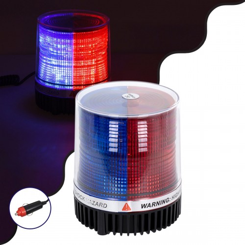 PRO Series Φάρος Σήμανσης Οχήματος Αστυνομίας για Αυτοκίνητα & Φορτηγά STROBE LED 10W DC 12-24V Αδιάβροχος IP65 Μπλε & Κόκκινο Globostar