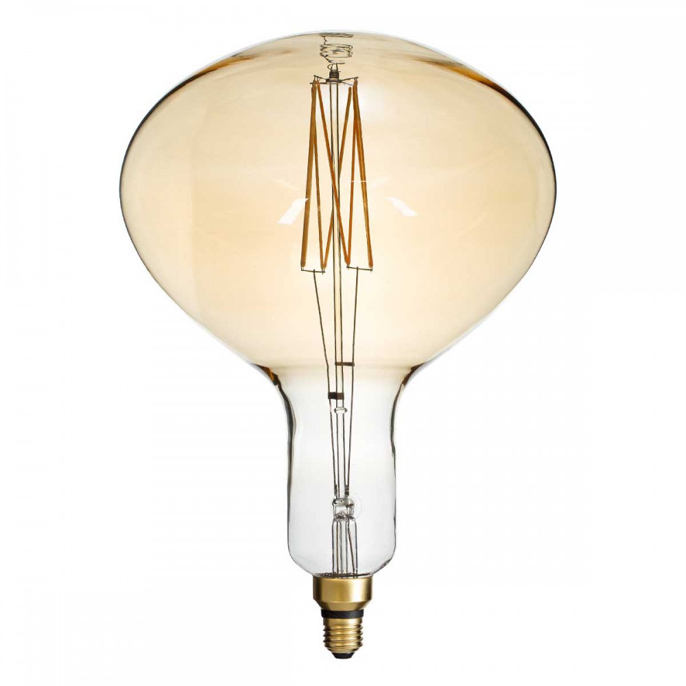 Λάμπα LED Zig Long Filament E27 R280 BUTTERNUT Γλόμπος 6W 420lm 360° AC 220-240V IP20 Φ28 x Υ41cm Ultra Θερμό Λευκό 2200K με Μελί Γυαλί - Dimmable