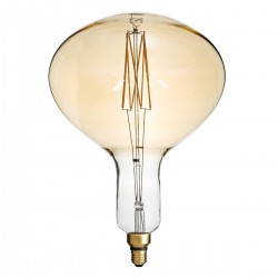 Λάμπα LED Zig Long Filament E27 R280 BUTTERNUT Γλόμπος 6W 420lm 360° AC 220-240V IP20 Φ28 x Υ41cm Ultra Θερμό Λευκό 2200K με Μελί Γυαλί - Dimmable