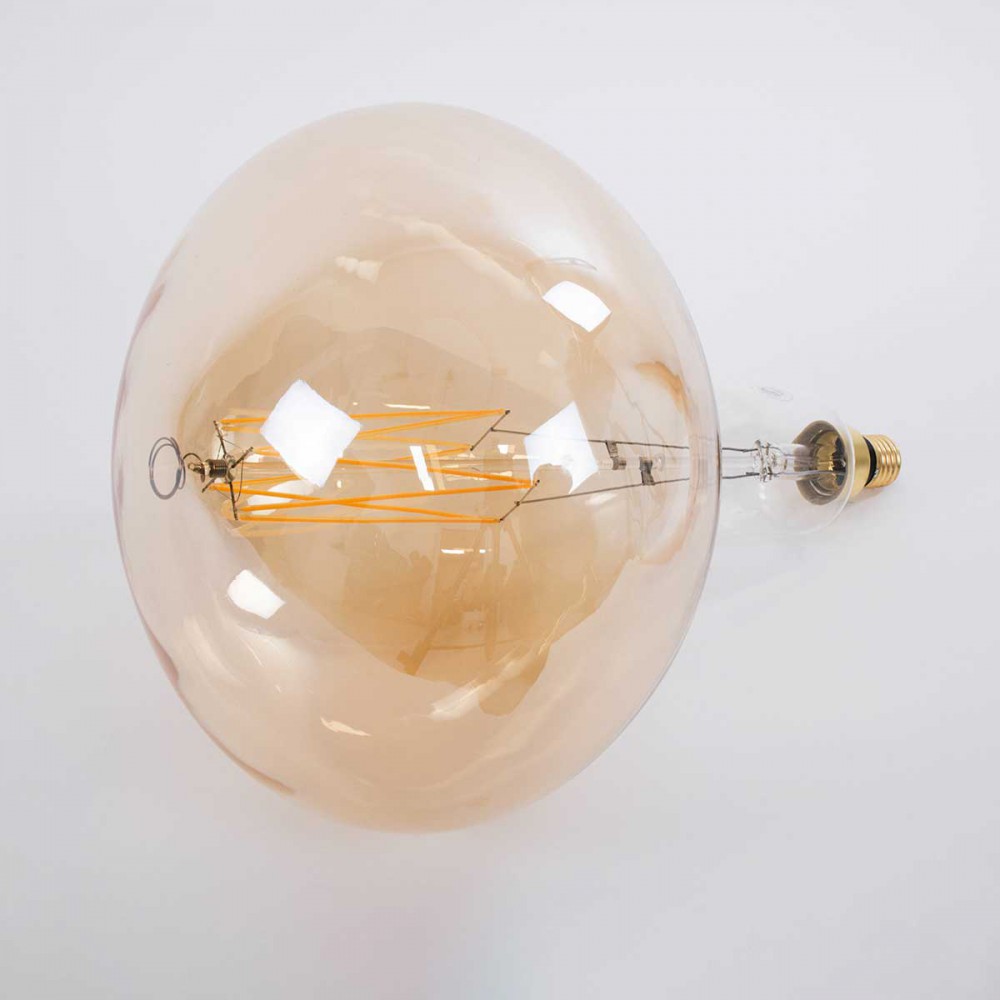 Λάμπα LED Zig Long Filament E27 R280 BUTTERNUT Γλόμπος 6W 420lm 360° AC 220-240V IP20 Φ28 x Υ41cm Ultra Θερμό Λευκό 2200K με Μελί Γυαλί - Dimmable