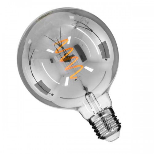 Λάμπα E27 G125 Γλόμπος LED SOFT SPIRAL FILAMENT 6W 470 lm 320° AC 85-265V Edison Retro με Φιμέ Γυαλί Θερμό Λευκό 2700 K Dimmable